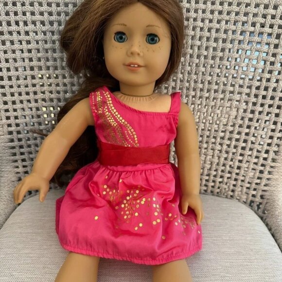 American Girl Doll Saige with Dress - Picture 1 of 5